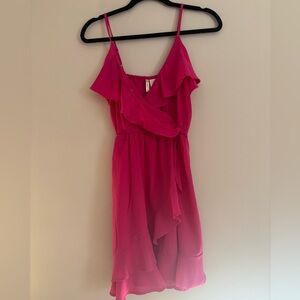 Japna Vibrant Pink Ruffle Blouse